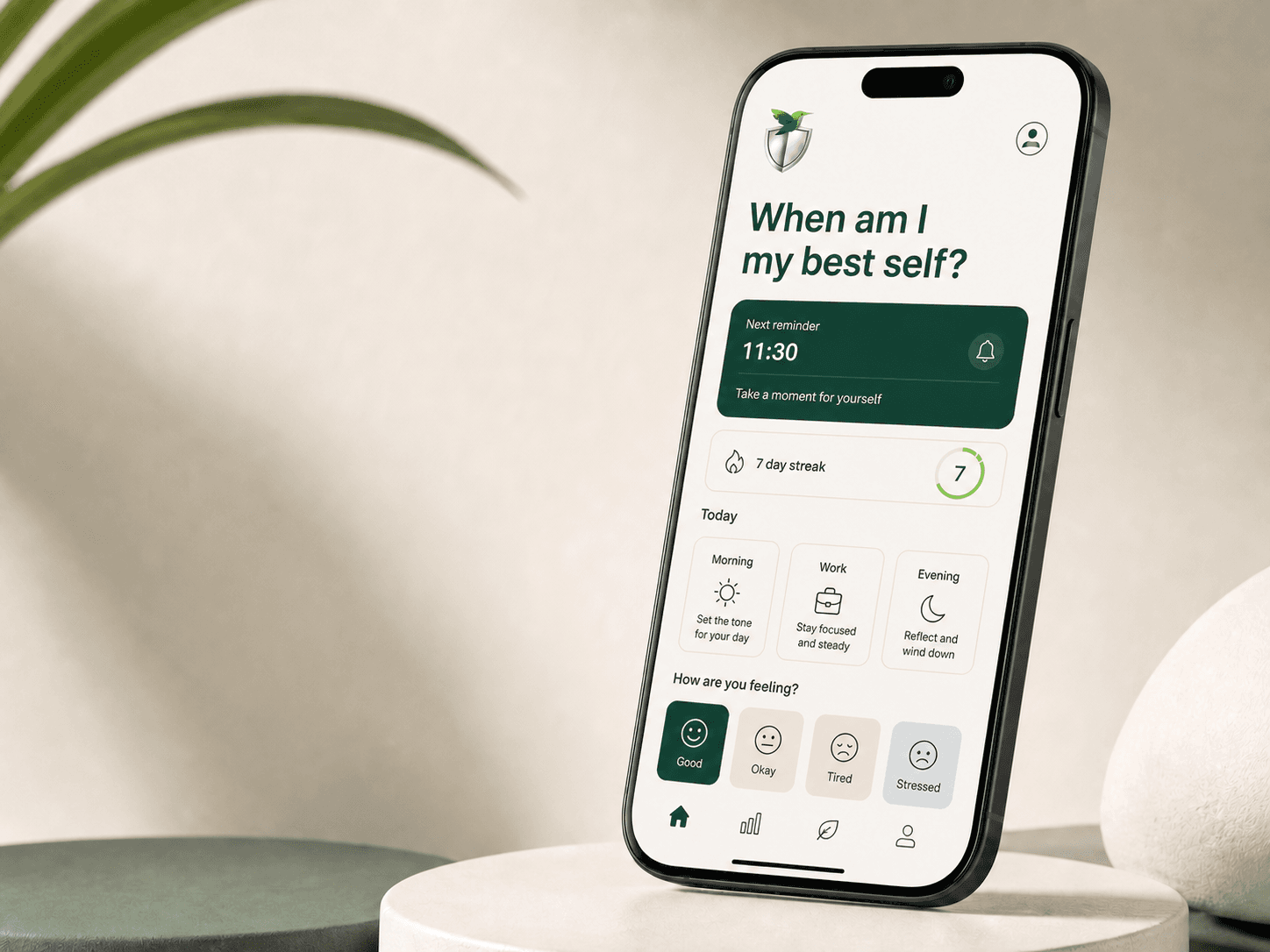 Moodsup app on a smartphone